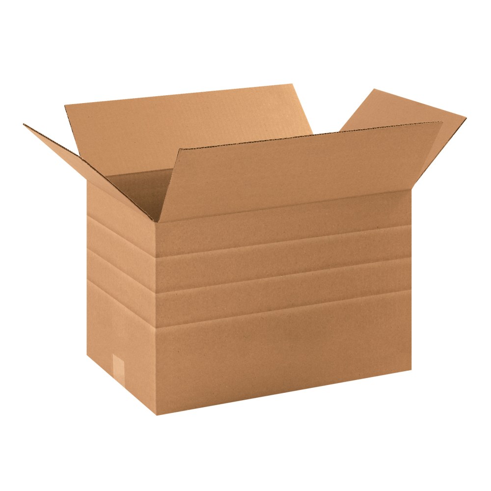 Partners Brand Multi-Depth Corrugated Boxes, 16in x 12in x 10in, Kraft, Bundle Of 25 Boxes MPN:MD161210