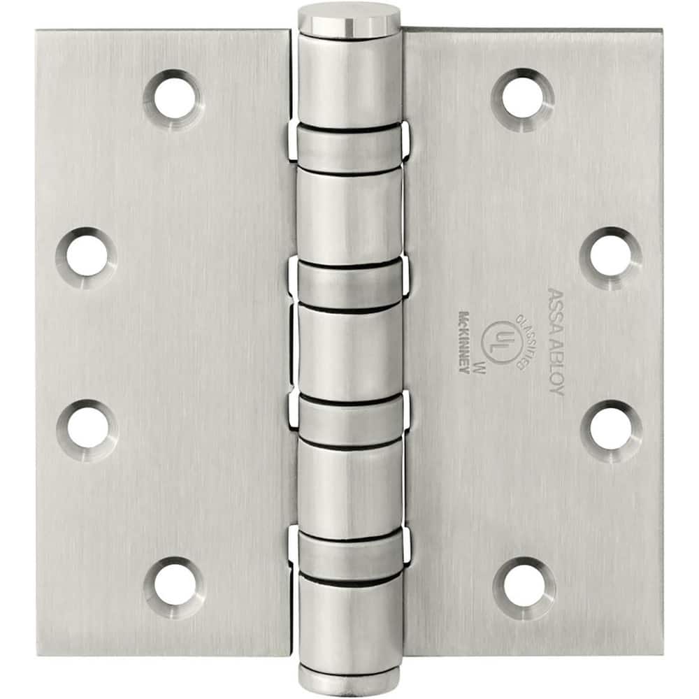 Commercial Hinges, Mount Type: Full-Mortise , Hinge Material: Steel , Length (Inch): 5 , Finish: Satin Stainless Steel  MPN:T4A3386 5X4-1/2