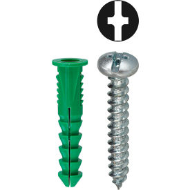 L.H.Dottie® Ribbed Conical Anchor Kit w/ Combo Pan Head Screw #12 101 Pieces 3AK