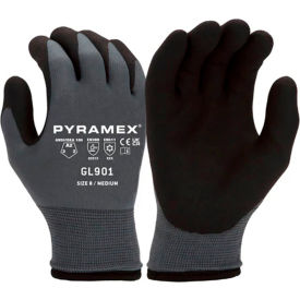 Pyramex® GL901 Insulated Cut Resistant Dipped Gloves HPT Coated ANSI A3 M Gray GL901M - Pkg Qty 12