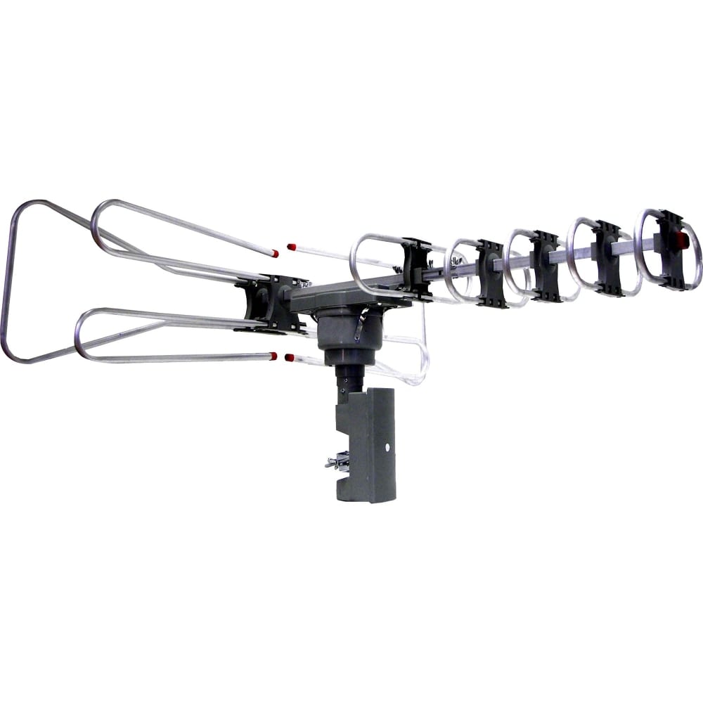 Naxa NAA-350 Amplified Outdoor Tv Antenna With Remote Directional Control - Range - UHF, VHF, FM - 40 to 230 MHz, 470 to 862 MHz, 45 to 860 MHz MPN:NAA-350
