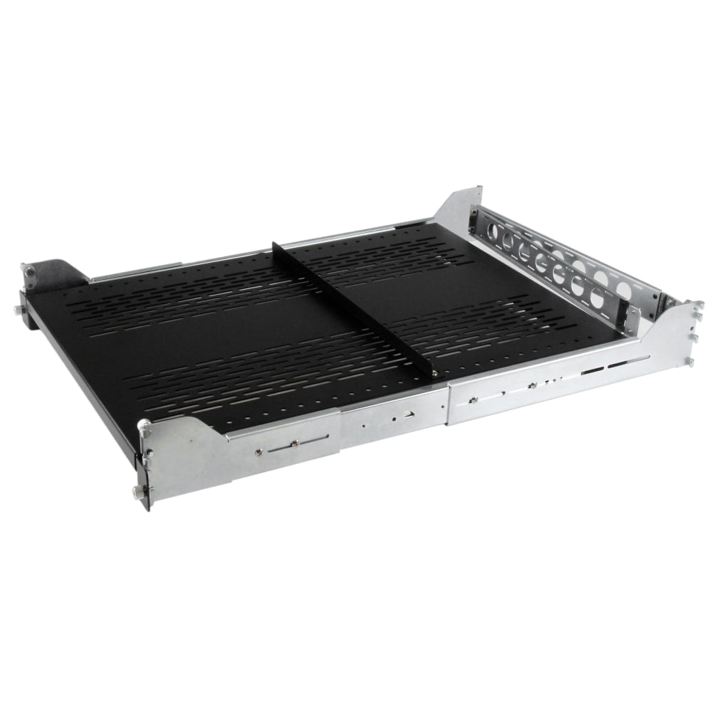 StarTech.com 2U Vented Sliding Rack Shelf w/ Cable Management Arm & Adjustable Mounting Depth - 125lbs/56.7kg - - UNISLDSHF19M MPN:UNISLDSHF19M