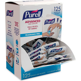 Purell® Single Use Advanced Gel Hand Sanitizer Fragrance-Free 1.2 ml Capacity Pack of 125 9630-12-125CT-NS