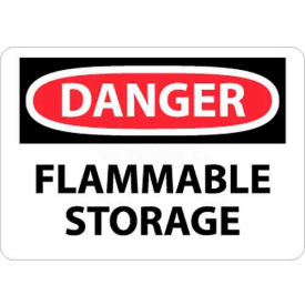 NMC D534PB OSHA Sign Danger Flammable Storage 10