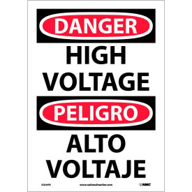NMC™ Bilingual Vinyl Sign Danger High Voltage 10