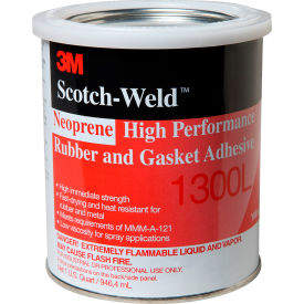 3M™ Neoprene High Performance Rubber & Gasket Adhesive  1300L 1 Quart Capacity Yellow - Pkg Qty 12 7000000806