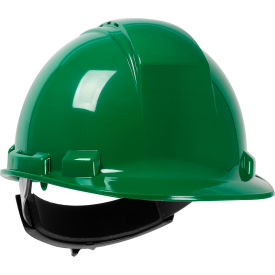 Whistler Cap Style Hard Hat HDPE Shell Vented 4-Pt Textile Suspension Ratchet Adj. Dark Green 280-HP241RV-04