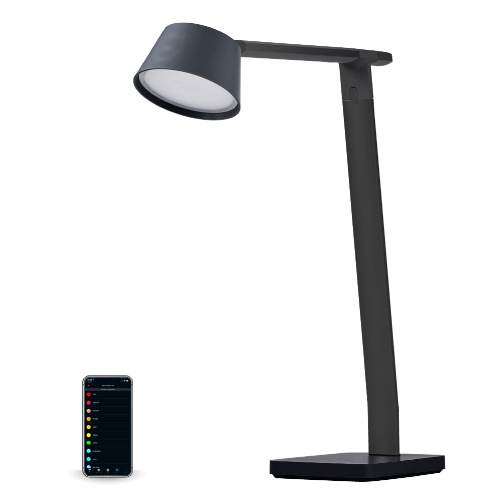 Black+Decker Verve Designer Series Smart LED Desk Lamp With Wireless Charging, 17-3/8inH, Black MPN:LED2200-QISM-BK
