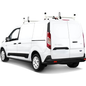 Vantech H1 2 Bar Aluminum Ladder Roof Rack for Ford Transit Connect 2014-On White H1712W