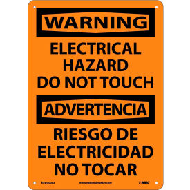 Bilingual Aluminum Sign - Warning Electrical Hazard Do Not Touch ESW500AB
