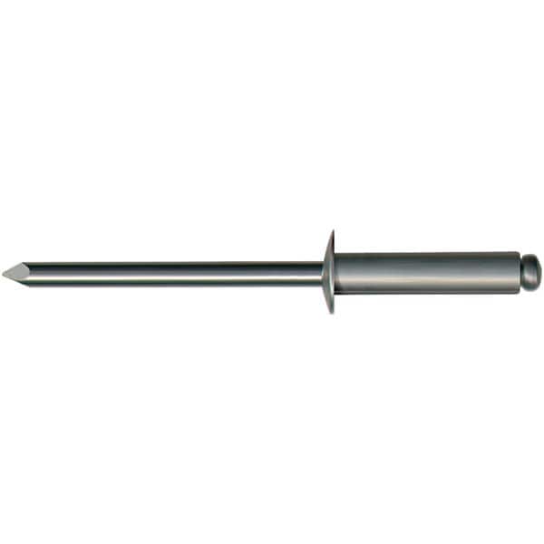 Open End Blind Rivet: Size 48, Button Head, Stainless Steel Body, Stainless Steel Mandrel MPN:M40422