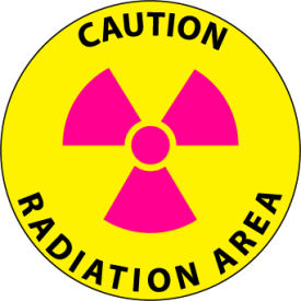 Walk On Floor Sign - Caution Radiation Area WFS22