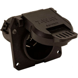 Buyers Products 7-Way Black Plastic Flat Pin Truck Receptable with Twist Lock - TC1771P TC1771P