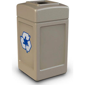 PolyTec™ Recycling Can w/Open Top 42 Gallon Beige 746302