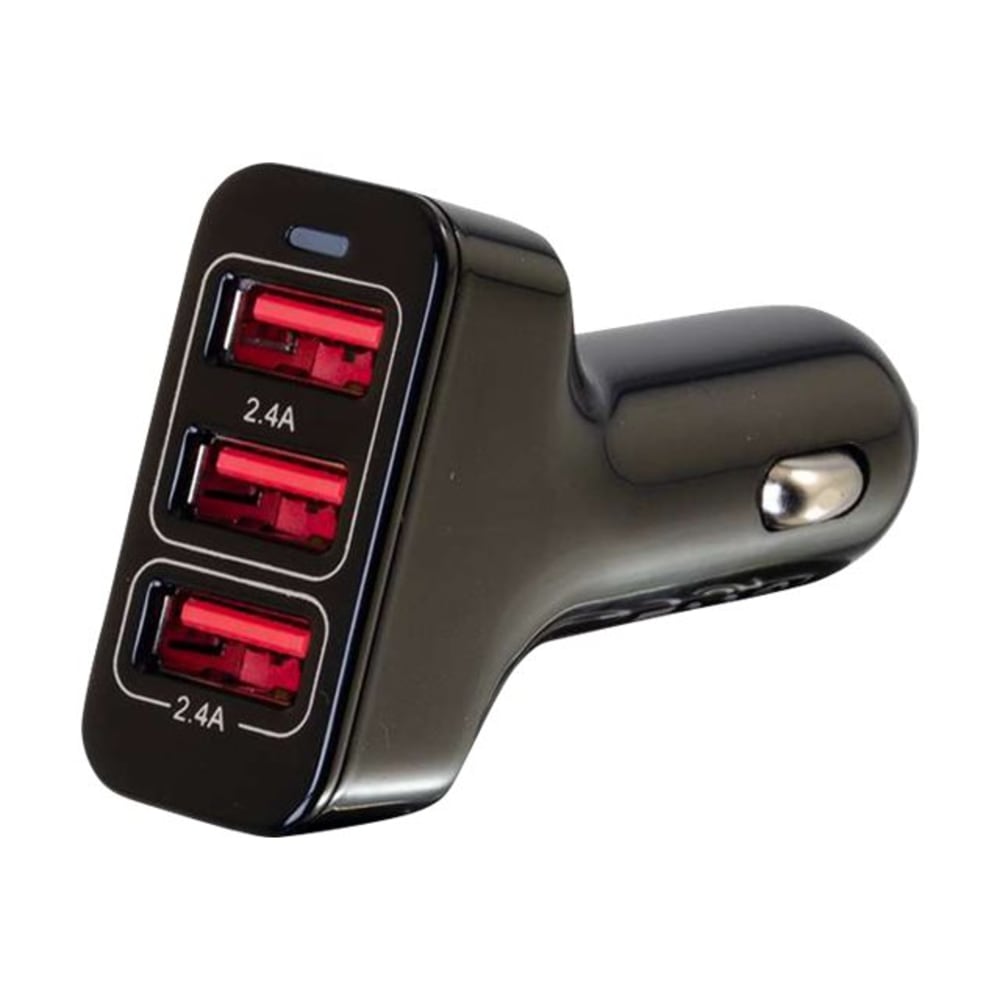 C2G Smart USB Car Charger - Car power adapter - 4.8 A - 3 output connectors (USB) - black (Min Order Qty 4) MPN:21071