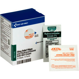 First Aid Only FAE-7115-001 SmartCompliance Refill 20 Sting Relief Wipes & 10 Hydrocortisone Packets FAE-7115-002
