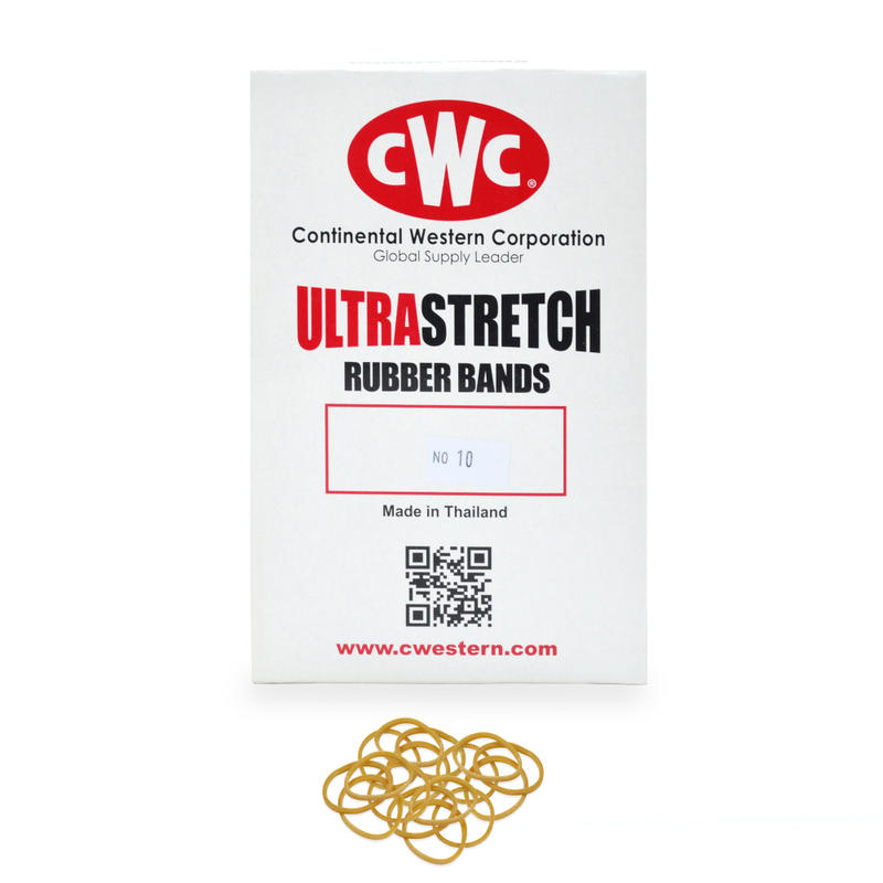 CWC #10 Rubber Bands, 1 Lb Bag, Brown MPN:CWC210