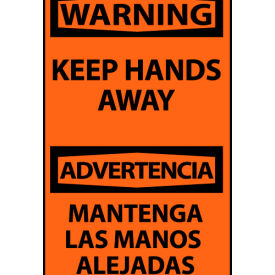 Bilingual Machine Labels - Warning Keep Hands Away ESW449AP
