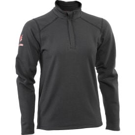 DRIFIRE® Women's Flame Resistant 1/4th Zip Fleece Sweatshirt 2XL Tall Black SWSFWMZW-2XT