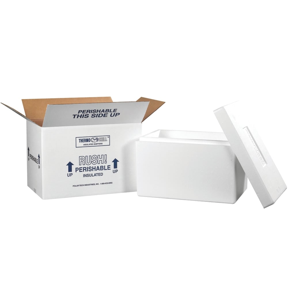 Partners Brand Insulated Shipping Kit, 10 1/2inH x 10inW x 17inD, White MPN:246C