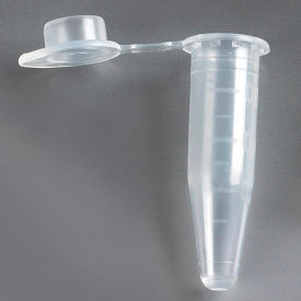 PCR Tube 0.6mL Thin Wall Polypropylene Attached Flat Top Cap Graduated Natural 1000/Pack 110573N