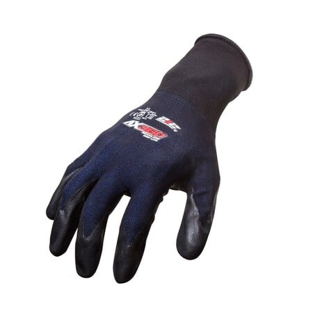 Coated Gloves, Foam Nitrile, Palm, Black/Blue, S 12 PK MPN:AXGLT-05-008