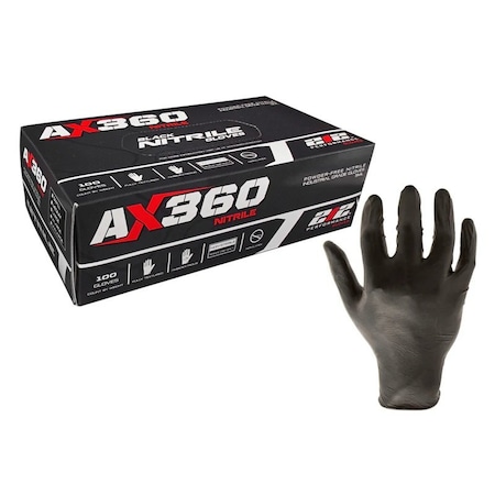 NTG-05, Disposable Gloves, 5 mil Palm, Nitrile, Powder-Free, M, 100 PK, Black MPN:NTG-05-009