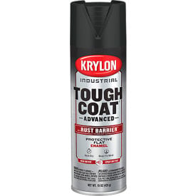 Krylon® Tough Coat Advance Spray Paint w/ Rust Barrier Technology 20 oz. Flat Black K00789008 - Pkg Qty 6