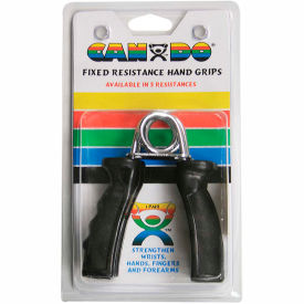 CanDo® Fixed ErgoGrip Hand Exerciser Black X-Hard 48 lb. Resistance 1 Pair 10-1808