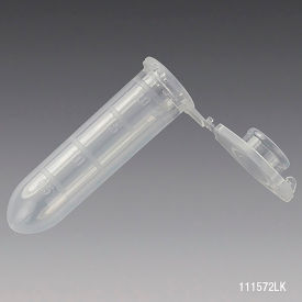 Microcentrifuge Tube 2.0mL Polypropylene Locking Snap Cap MG Lot Certified 500/Pack 111572LK
