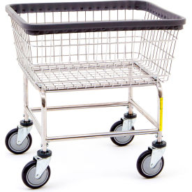 R&B Wire Products® Standard Capacity Wire Laundry Cart 2.5 Bushel Chrome - 2 Pack 100CEC-2PK