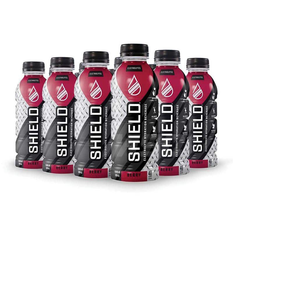 Activity Drink: SHIELD, 16.9 oz, Bottle, Berry, Ready-to-Drink: Yields 16.9 oz MPN:02-02-16.9-12-BR - Pkg Qty 12