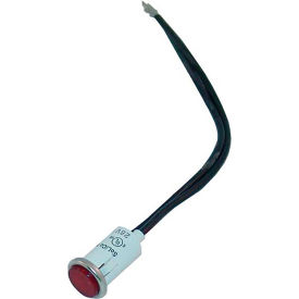Allpoints 38-1472 Red Flush Lens Signal Light with Wire Leads - 28V 381472