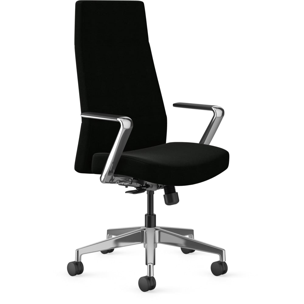 HON Cofi Executive Chair - Black Vinyl Seat - Black Vinyl Back - High Back - 5-star Base - Armrest - 1 Each MPN:CEUY0PW40SLP