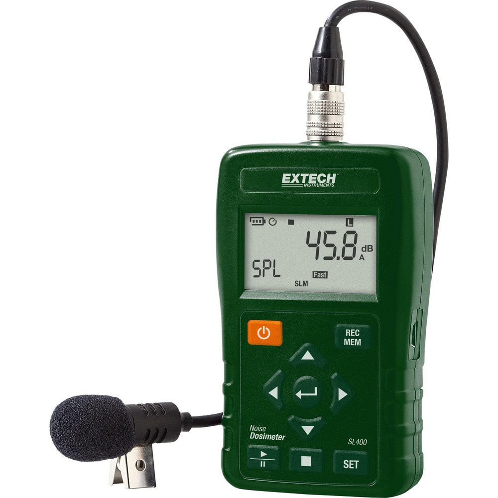 Sound Meters; Meter Type: Personal Noise Dosimeter ; Maximum Decibel Rating: 140dB ; Minimum Decibel Rating: 30 ; Frequency Weighting: A, C & Z ; Display Type: LCD ; Accuracy: ±1.4 dB MPN:SL400-NIST