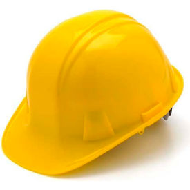 Yellow Cap Style 4 Point Ratchet Suspension Hard Hat HP14130 - Pkg Qty 16