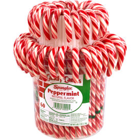 Spangler Peppermint Candy Cane Jar 60 count 211X0012