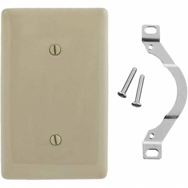 Wall Plates, Wall Plate Type: Blank Wall Plate , Color: Ivory , Wall Plate Configuration: Blank , Material: Thermoplastic , Shape: Rectangle  MPN:P14I