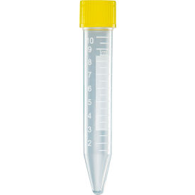 Centrifuge Tube 10mL Attached Yellow Polypropylene Screw Cap Polypropylene Sterile 1000/Pack 6293
