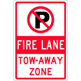 NMC TM062H Traffic Sign No Parking Fire Lane Tow-Away Zone 18