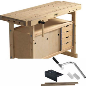 Sjobergs Nordic Plus 1450 Workbench Cabinet Free Accessory Kit 61