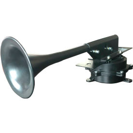 Wolo 390-24 Mighty Mo Heavy Duty Industrial Horn 24 Volt 5.9 Amps DBA 124  1 M IP67 Black 390-24