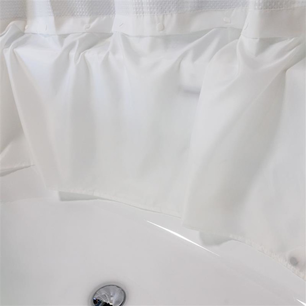 23 Threads Snap-In Shower Curtain Liner, GRS Polyester, White, 70in x 21in, Case of 12 MPN:23TSC00014