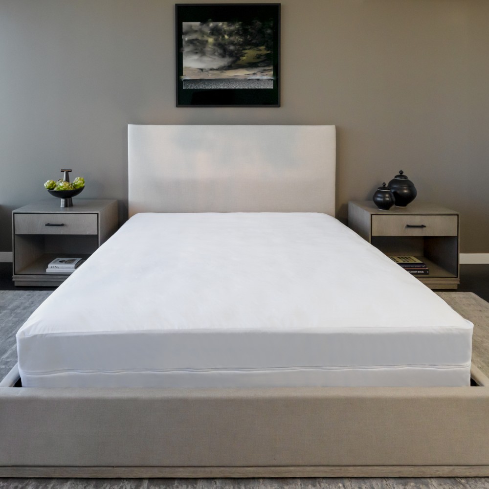 23 Threads Knitted Polyester Mattress Encasement, Ctrl+Z Technology, White, Twin XL, Case Of 20 MPN:23TME00002