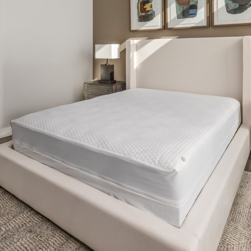 23 Threads Knitted Matelasse Mattress Encasement, Ctrl+Z Technology, White, Twin XL Extra Deep, Case Of 10 MPN:23TME00023
