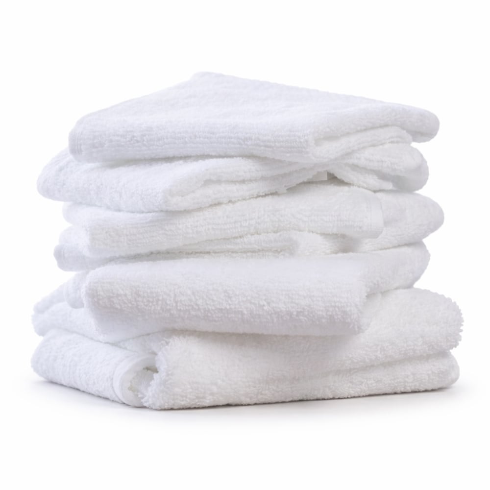 23 Threads Series A202 Cam Border Washcloths, 12in x 12in, White, Total Qty 120 MPN:23TWC00003