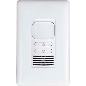 Hubbell LightHawk PIR/Ultrasonic Dimming 2-Button Wall Switch Occupancy Sensor Single Relay White LHDMMTS2-N-WH