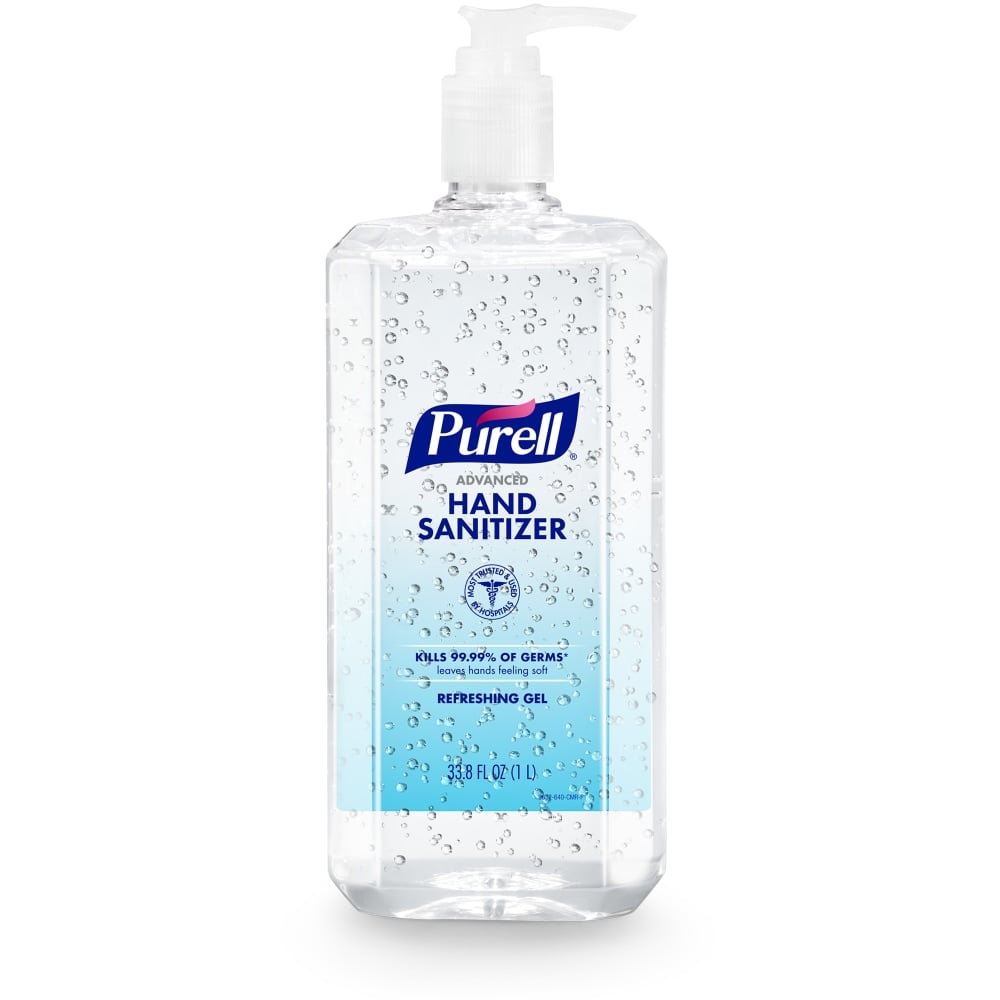 Purell Advanced Hand Sanitizer Refreshing Pump Bottle Gel  Clean Scent  1 Liter MPN:9632-04-CMREA