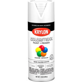 Krylon® Colormaxx™ Paint & Primer 12 oz. Semi-Gloss-White K05580007 - Pkg Qty 6