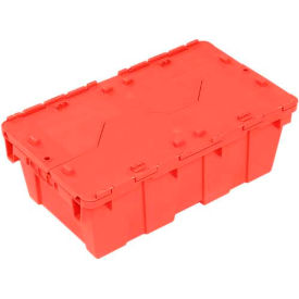 GoVets™ Plastic Attached Lid Shipping and Storage Container 19-5/8x11-7/8x7 Red 218RD442